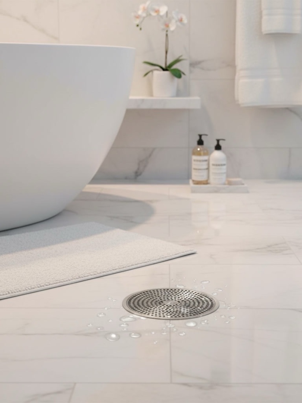 NWT OXO Good Grips Stainless Steel Shower Stall Drain Protector Hair Catcher